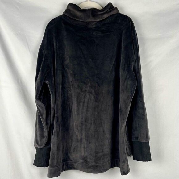 Athletic Works Women’s Black Athleisure Velour Top 16-18 - Picture 2 of 11